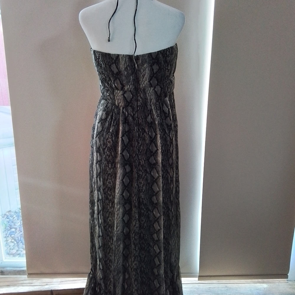 WILLOW and Clay Snake Print Halter Maxi Dress - Picture 4 of 6